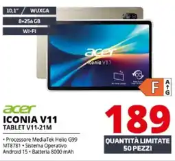 Comet acer ICONIA V11 TABLET V11-21M offerta