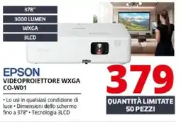 Comet EPSON VIDEOPROIETTORE WXGA CO-W01 offerta