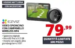 Comet Ezviz video spioncino con campanello wireless HP4 offerta