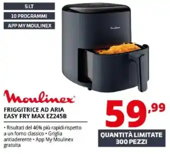 Comet Moulinex friggitrice ad aria easy fry max EZ245B offerta