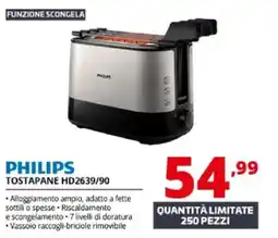Comet PHILIPS TOSTAPANE HD2639/90 offerta