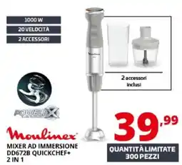 Comet Moulinex mixer ad immersione DD672B quickchef+ 2 in 1 offerta