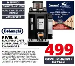 Comet Delonghi rivelia macchina caffè superautomatica EXAM440.35.B offerta