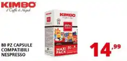 Comet Kimbo 80 pz capsule compatibili nespresso offerta