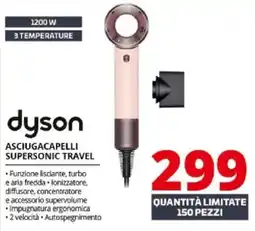 Comet Dyson asciugacapelli supersonic travel offerta
