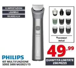 Comet PHILIPS KIT MULTIFUNZIONE SERIE 5000 MG5921/15 offerta