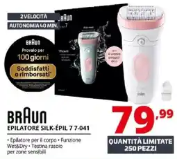 Comet BRAUN EPILATORE SILK-ÉPIL 7 7-041 offerta