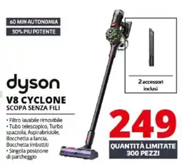 Comet Dyson V8 cyclone scopa senza fili offerta