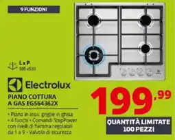Comet Electrolux PIANO COTTURA A GAS EGS64362X offerta