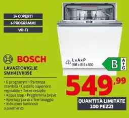 Comet BOSCH LAVASTOVIGLIE SMH4EVX09E offerta