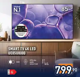 Unieuro SAMSUNG SMART TV 4K LED UE85U8000 offerta