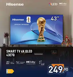Unieuro Hisense SMART TV 4K QLED 43E7Q offerta