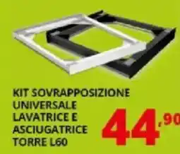 Comet Meliconi kit sovrapposizione universale lavatrice e asciugatrice torre L60 offerta