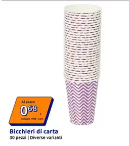 Action Bicchieri di carta offerta