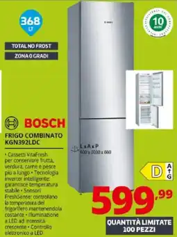Comet BOSCH FRIGO COMBINATO KGN392LDC offerta