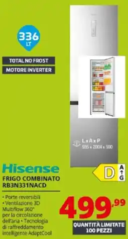 Comet Hisense FRIGO COMBINATO RB3N331NACD offerta