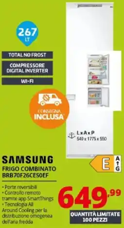 Comet SAMSUNG FRIGO COMBINATO BRB70F26CES0EF offerta