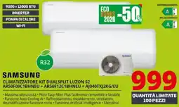 Comet SAMSUNG CLIMATIZZATORE KIT DUALSPLIT LUZON S2 AR50F09C1BHNEU+AR50F12C1BHNEU+AJ040TXJ2KG/EU offerta