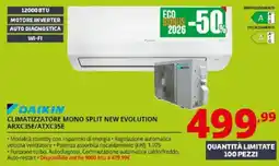 Comet DAIKIN CLIMATIZZATORE MONO SPLIT NEW EVOLUTION ARXC35E/ATXC35E offerta