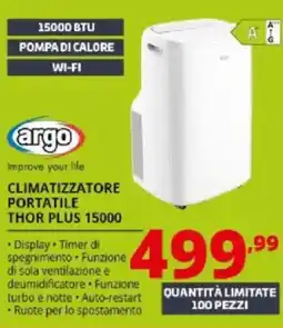 Comet argo CLIMATIZZATORE PORTATILE THOR PLUS 15000 offerta