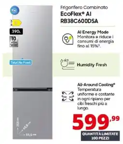 Comet SAMSUNG Frigorifero Combinato EcoFlex Al RB38C600DSA offerta