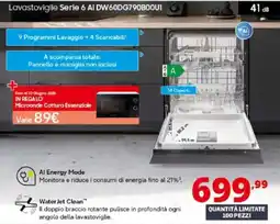 Comet SAMSUNG Lavastoviglie Serie 6 AI DW60DG790B00U1 offerta