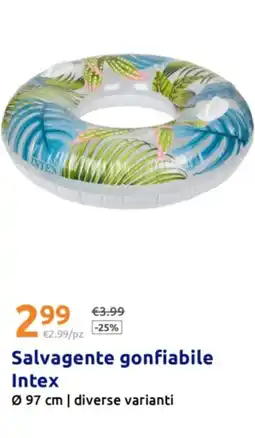 Action Salvagente gonfiabile Intex offerta