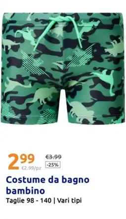 Action Costume da bagno bambino offerta