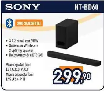 SONY HT-BD60 Speaker