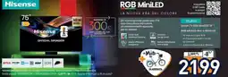 Unieuro Hisense Smart TV RGB MiniLED 75" RGB MiniLED fino a 5000 nit offerta