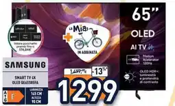 Unieuro SAMSUNG SMART TV 4K OLED QE65S85FA offerta
