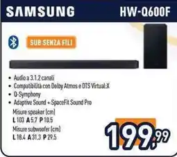 Unieuro SAMSUNG HW-Q600F offerta