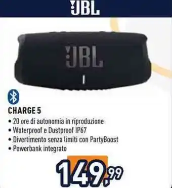 Unieuro JBL charge 5 offerta