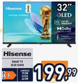 Unieuro Hisense SMART TV QLED 32A50 offerta