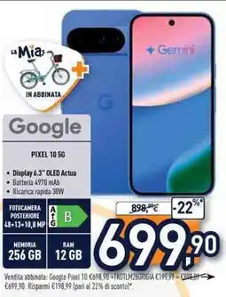 Unieuro Google PIXEL 10 5G offerta