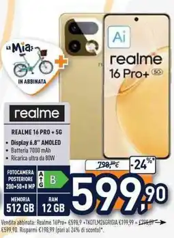 Unieuro realme 16 PRO + 5G offerta