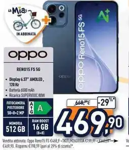 Unieuro oppo REN015 FS 5G offerta