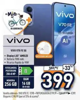 Unieuro VIVO V70 FE 5G offerta