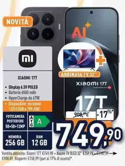 Unieuro XIAOMI 17T offerta