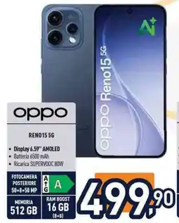Unieuro oppo RENO 15 5G offerta