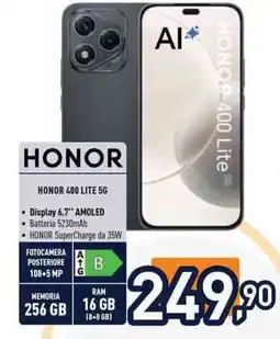 Unieuro HONOR 400 Lite 5G offerta