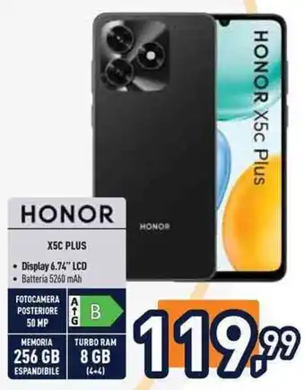 Unieuro HONOR X5C plus offerta