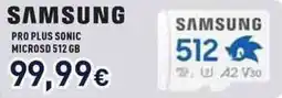 Unieuro Samsung pro plus sonic microsd 512 GB offerta