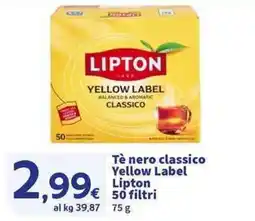 Sigma Superstore Tè nero classico Yellow Label Lipton offerta