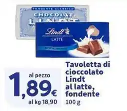 Sigma Superstore Tavoletta di cioccolato Lindt al latte, fondente offerta