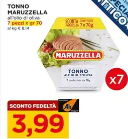 Alì Supermercati Tonno MARUZZELLA all'olio di oliva offerta