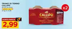 Alì Supermercati Tranci di tonno CALLIPO offerta