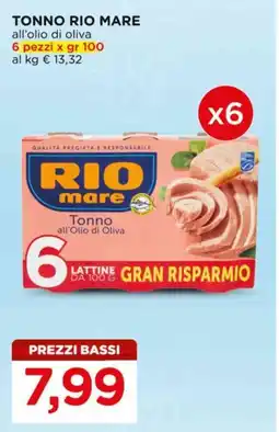 Alì Supermercati TONNO RIO MARE all'olio di oliva offerta