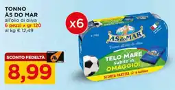 Alì Supermercati Tonno ÀS DO MAR all'olio di oliva offerta