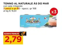Alì Supermercati Tonno al naturale ÀS DO MAR offerta